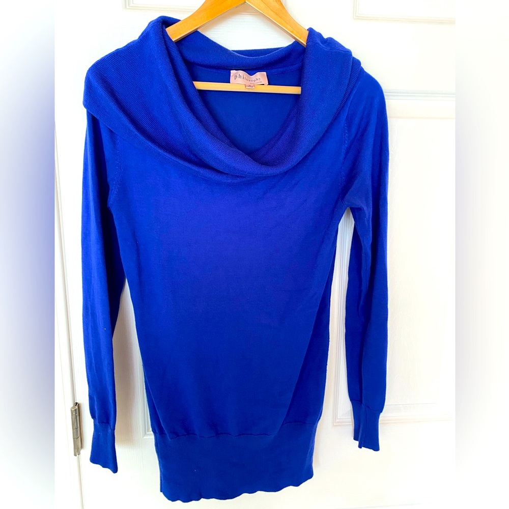 BRIGHT BLUE PHILOSOPHY SWEATER